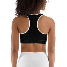 Load image into Gallery viewer, Sports bra - Matching Black w/White Piping
