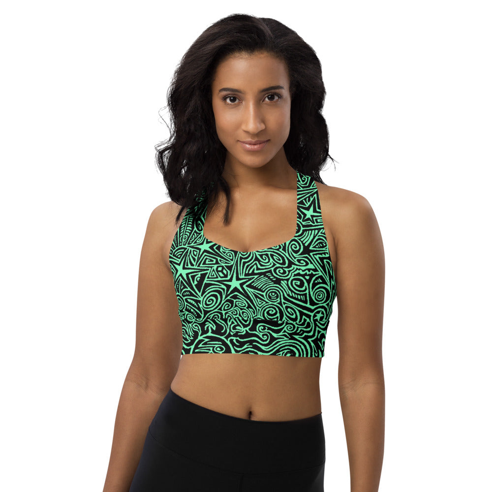 Longline sports bra - Mint