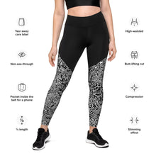 Load image into Gallery viewer, Sports Leggings - B&amp;W
