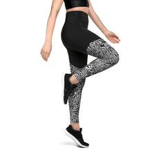 Load image into Gallery viewer, Sports Leggings - B&amp;W
