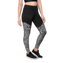 Load image into Gallery viewer, Sports Leggings - B&amp;W
