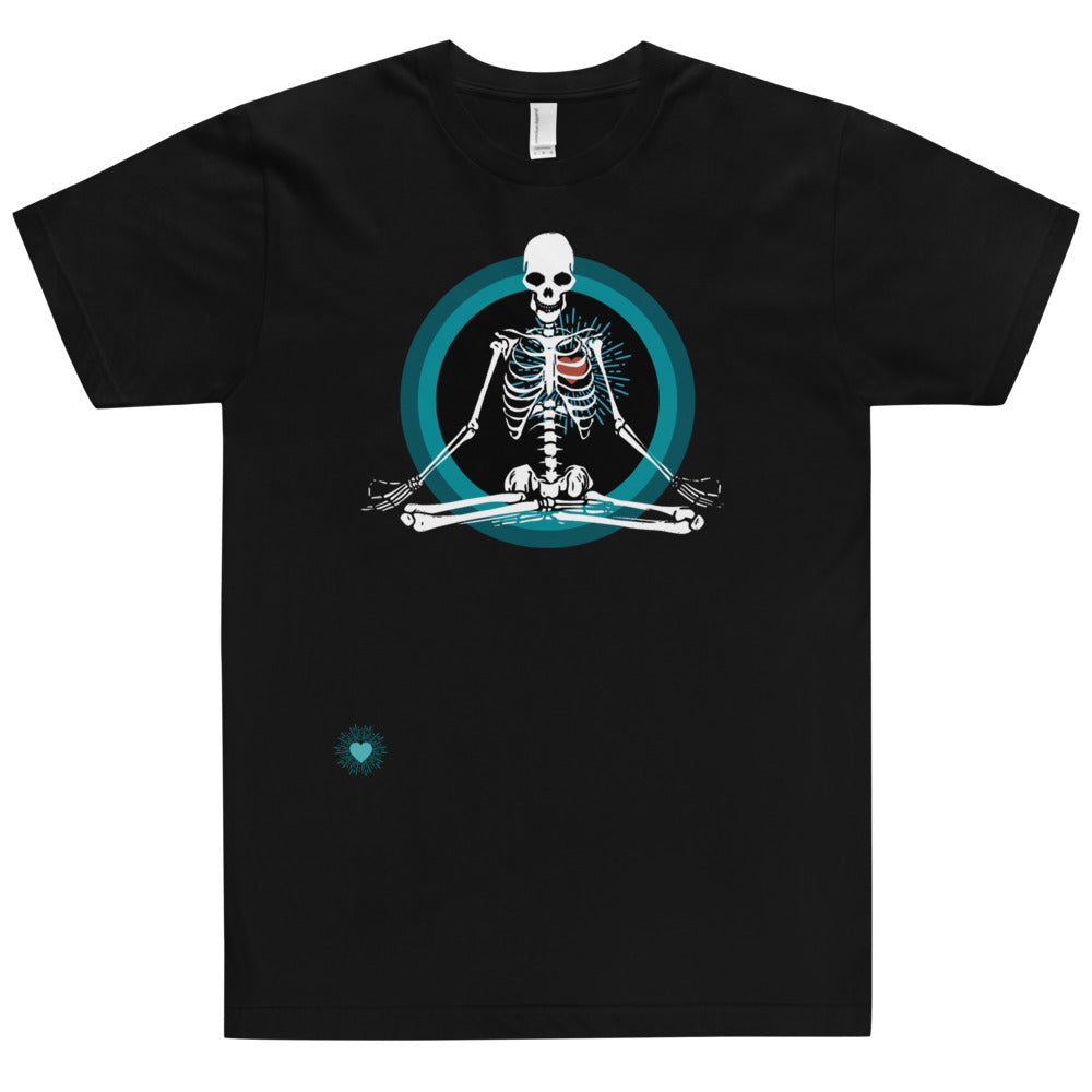 Meditating Skeleton - Blue