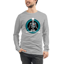 Load image into Gallery viewer, Unisex Long Sleeve Tee - Meditating Skeleton
