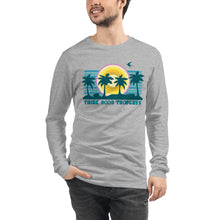 Load image into Gallery viewer, Unisex Long Sleeve Tee - Think Good Thoughts - Palm Trees
