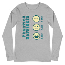 Load image into Gallery viewer, Unisex Long Sleeve Tee - Practice Happiness 2
