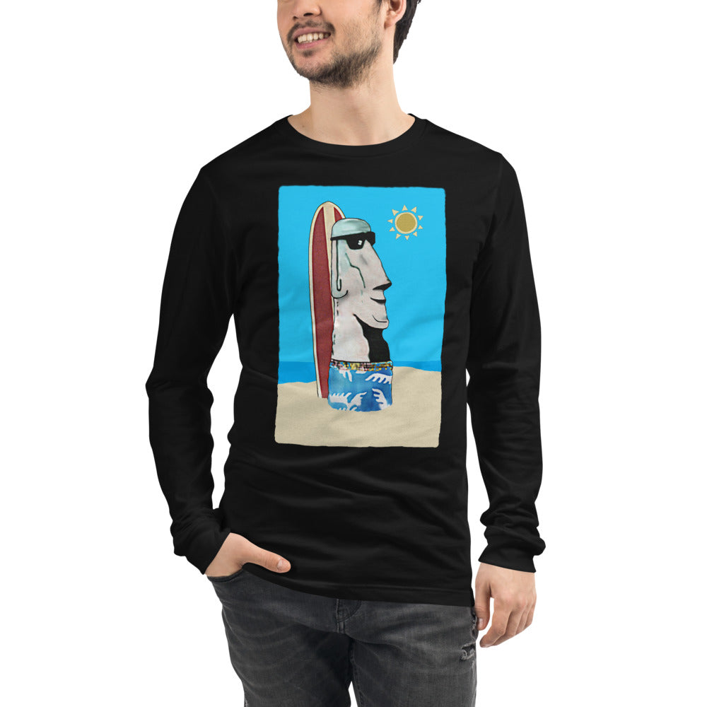 Unisex Long Sleeve Tee - Moai Mike