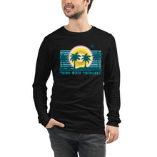 Load image into Gallery viewer, Unisex Long Sleeve Tee - Think Good Thoughts - Palm Trees
