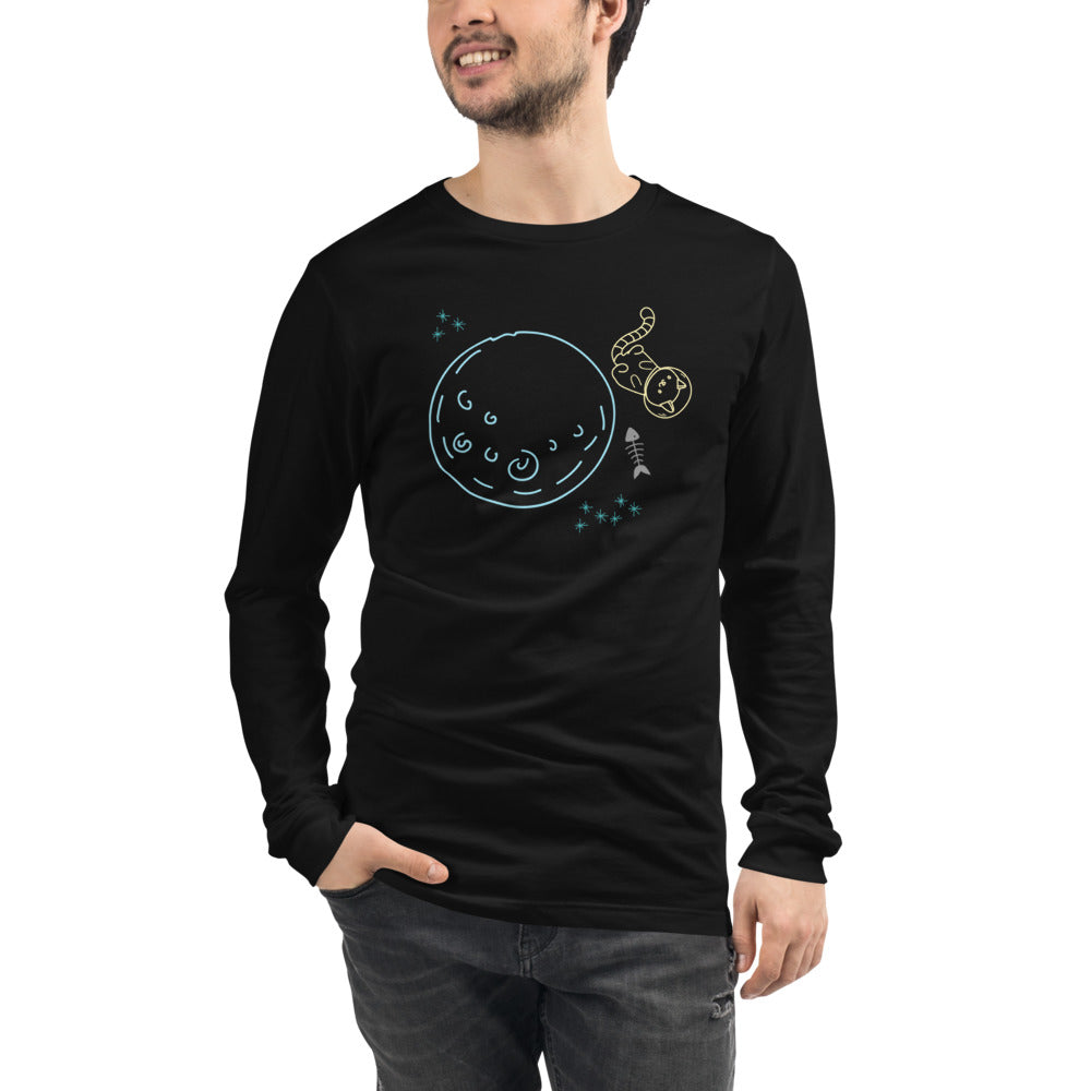 Unisex Long Sleeve Tee - Space Cat