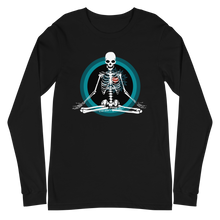 Load image into Gallery viewer, Unisex Long Sleeve Tee - Meditating Skeleton
