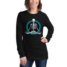 Load image into Gallery viewer, Unisex Long Sleeve Tee - Meditating Skeleton
