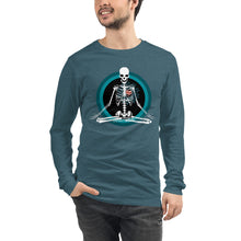 Load image into Gallery viewer, Unisex Long Sleeve Tee - Meditating Skeleton
