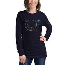 Load image into Gallery viewer, Unisex Long Sleeve Tee - UFOs and the Moon
