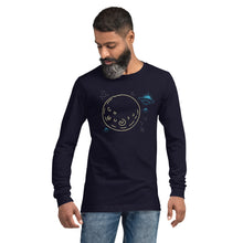 Load image into Gallery viewer, Unisex Long Sleeve Tee - UFOs and the Moon
