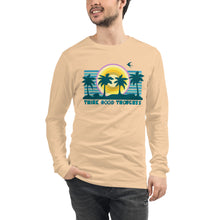 Load image into Gallery viewer, Unisex Long Sleeve Tee - Think Good Thoughts - Palm Trees
