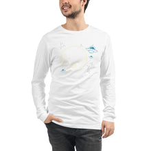 Load image into Gallery viewer, Unisex Long Sleeve Tee - UFOs and the Moon
